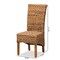 Baxton Studio Trianna Rustic Transitional Natural Abaca and Brown Finished Wood Dining Chair 207-12844 - alternate 6